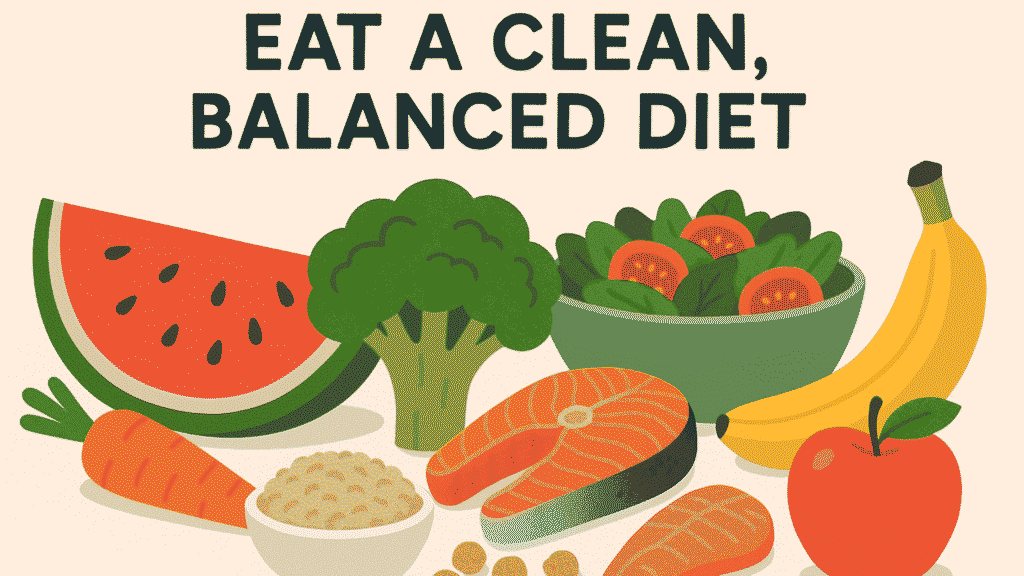 how to lose face fat - eat a clean and balanced diet